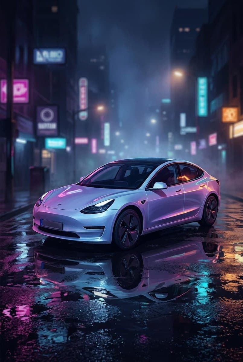 Voorbeeldwerk in stijl Neon nacht