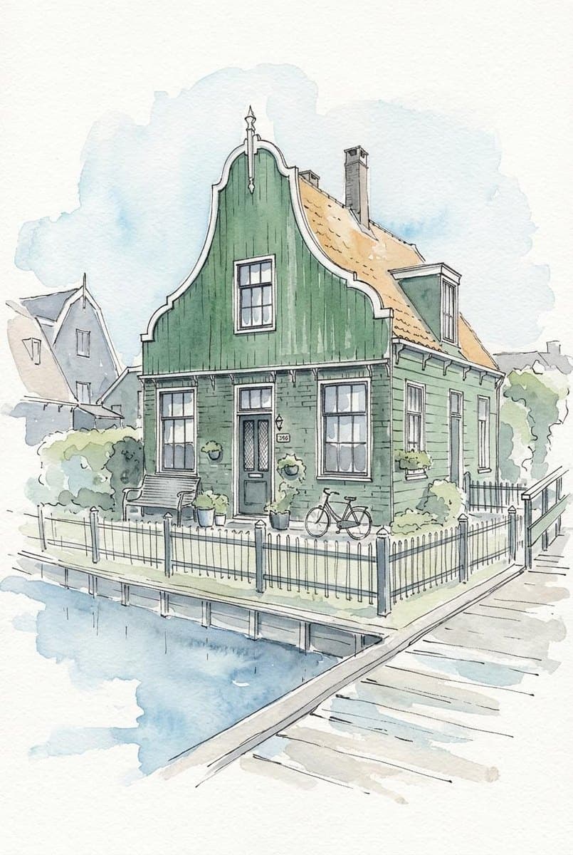 Huis als kunstwerk, in een baklijst boven het dressoir