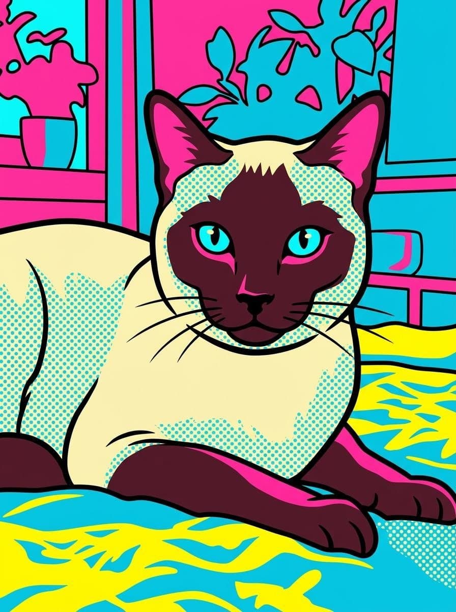 Siamese kat als pop-art
